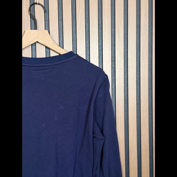 Derek Lam 10 Crosby Sweater Small Womens Blue Navy Lace Front French Terry - Picture 4 of 6